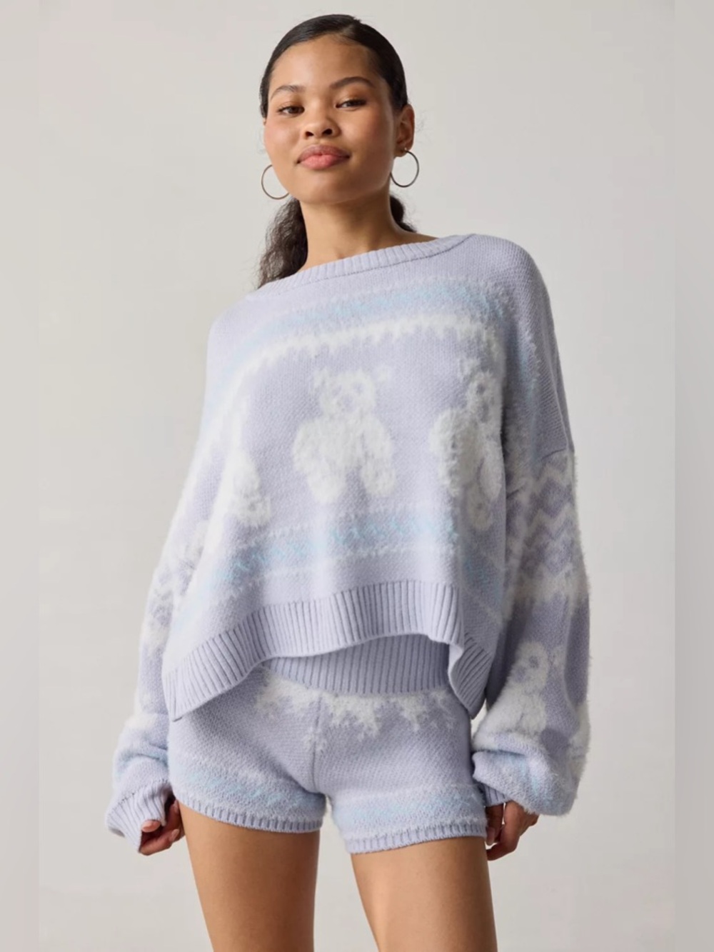 NWT Out From Under Hit The Slopes Cropped Fair Isle Sweater